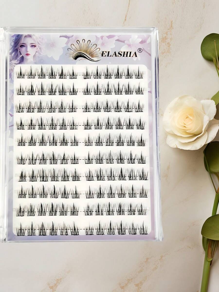 New 10-Pack Glue-Free Sunflower Cluster False Eyelashes, Soft Fairy-Style Natural Realistic Segmented Lashes, Suitable For Beginners, Princess Big Eye Daily Makeup - View 1