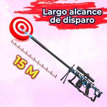 Hydrogel Sniper Rifle With Telescopic Sight And Silencer, 15m Range, High Rate Of Fire - Multicolor - View 4