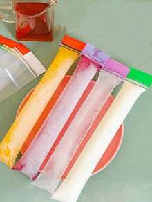10/100入 DIY 透明冰袋，適用於碎冰與冰淇淋保存，DIY 冰棒袋，居家製冰禮品袋，派對廚房使用 - 查看 3