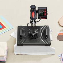 Heat Press, 5-In-1 Heat Press Machine 12x15, Precise Digital Temperature Control, Clamshell Sublimation Transfer Printer, Fast Heating, Vinyl Heat Press For Mugs, Cups, T-Shirt Plates, 900W - 查看 1