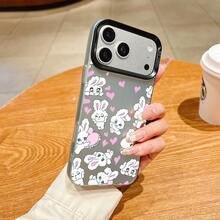 うさぎ ハート 可愛い デザインケース,プレゼント用・自分用両方に大活躍！,感あふれるキュートスマホケース - ブラック - チェックする 2