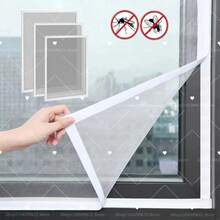 1 Piece Of Mosquito Net, Insect And Fly Net Curtain Indoor Mosquito And Fly Net, Mosquito Net, Repair Tape Mosquito And Fly Net Window Net Insect Net Screen, Black And White Multi-Color Selection, Size Free Cutting - Multiple Styles - View 2
