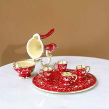 SIQIZHOU 1個奢華琺瑯水鑽鑲嵌小酒瓶首飾盒 手工飾品 戒指耳環收納 翻蓋防塵 禮品 水鑽鑲嵌小酒瓶裝飾手工首飾盒 俄式收納盒 創意小禮物 - 彩色 - 查看 5