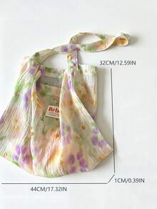 Japanese And Korean Style Ins Gradient Semi-Transparent Canvas Shoulder Bag For Women, Large Capacity Commuter, Outing, Daily Shopping, Niche Design Handbag, Underarm Shoulder Tote Bag, - Multicolor - View 8