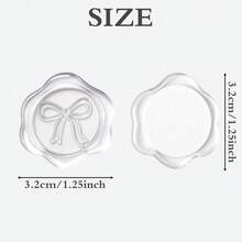 25 Pcs Transparent Bow Pattern Wax Seal Stickers,Self-Adhesive Wax Seal Stickers For Gifts Wedding Invitation Envelope Sealing - Bow - View 5