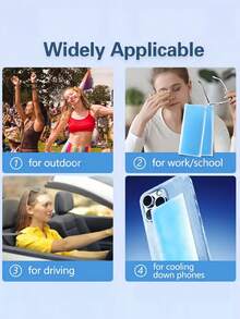 20pcs Summer Cooling Comfortable Portable Individually Packaged Long-Lasting Cooling Gel Patches, Instant Cooling Relief For Heat, Essential Summer Cooling Tool, Perfect Gift For Summer Holiday Travel - Hydrogel - View 4