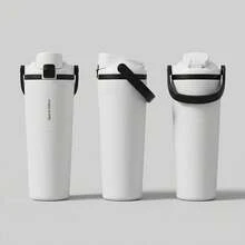 30oz Honeycomb Pattern Insulated Water Cup, Double Drinking Spout, One-Click Opening And Leak-Proof Lock, Three-Layer Vacuum To Keep Cold For 24 Hours, - 黑與白 - 查看 8
