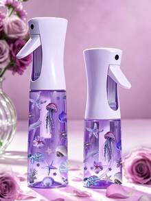 Botol Semprot Perjalanan Isi Ulang PET Motif Bintang Laut & Kerang, Botol Semprot Kabut Bertekanan Tinggi Profesional, 200/300ml Alat Semprot Kabut Halus Vakum Otomatis Bertekanan Tinggi, Alat Penata Rambut, Produk Perawatan Rambut, Aksesori, Perlengkapan Perjalanan, Barang Wajib Liburan - MultiWarna - View 4