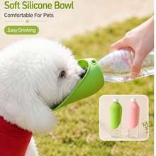 1pc Portable Outdoor Pet Water Bottle, Silicone Pet Water Cup And Dog Water Bottle, Travel-Friendly Pet Companion Cup Designed For Outdoor Activities, Universal Water Bottle For Cats And Dogs, Pet Summer Essential, Foldable And Convenient To Carry Pet Water Cup, Pet Water Bowl, Pet Travel Water Cup, Dog Water Bottle, Portable Outdoor Water Bottle, Dog Travel Cup, Pet Drinking Bottle - 1L - View 2