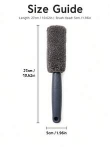 Car Wheel & Tire Cleaning Brush - Ultra Soft Microfiber Bristle Wheel Cleaning Tool, For Paint, Deep Cleaning Brush, Cleans Wheel Gaps, Nuts & Hard-To-Reach Areas, Car Detailing Accessory - A - View 3