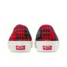 Vans Style 44 Canvas Anaheim Check Pattern Durable Lightweight Low-Top Sneakers Unisex Red - VN0A54F29GT - View 5