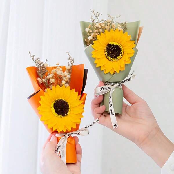 1 Bouquet Artificial Mini Rose Bouquet, 3 Small Rose Bouquet, Finished Bouquet, Suitable For Party Favors, Bridesmaid Gifts, Gifts For Family, Friends, Mom, Girlfriend, Bridesmaid, Graduation Season Small Gift Flowers, Back To School Meeting Flowers