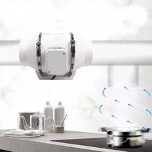 100mm 4Inch Diameter Inline Extractor Fan Bathroom Shower Ceiling Loft Mount. - Reino Unido-G026101 - Ver 6