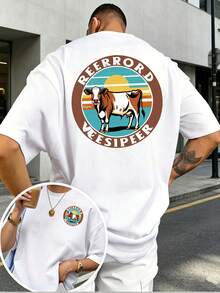 Camiseta vintage de doble cara con estampado de vaca, imprescindible para las fiestas de verano. |   Camiseta de manga corta elegante y cómoda, perfecta para reuniones familiares, eventos la - Negro - Ver 6