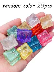 30/20/10/5/2pcs Multicolor Glow-In-The-Dark Ice Brick Decorative Blocks, Multifunctional Luminous Particles, Party Favors, Suitable For Aquarium, Garden Path, Bonsai, Flower Pot, DIY Wish Bottle, Party Confetti, Night Light Filler - & , Starry Color-Changing, Long-Lasting Glow, Shine In The Dark, Holiday Creative Home Decor, Back To School, Outdoor Decoration, Party Decoration - Random Color - View 9