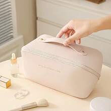 大容量化妝包盥洗用品收納袋，拉鍊開合、多隔層，女性旅行化妝收納袋，度假、健身、日常通勤多用途，送女性朋友的理想禮物 - 查看 5