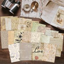 20 Stücke/Packung Vintage Blumen Dekoratives Scrapbooking Papier, DIY Bastelaufkleber & Notizen, Größe 3,93*5,51 Zoll, geeignet für Party, Geburtstag, Hochzeitsdekoration, Feiertagsgeschenkverpackungspapier, Verpackungsmaterial, handgefertigt, kreative DIY Kombinationskarten, schönes Sammelalbum Designpapier, Büro- und Lernmaterialien, Schulmaterialien, Schulanfang Saison. - 1 Set - Übersicht 10
