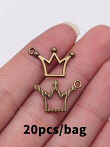 20pcs 20x13mm Small Crown Charms Pendant For DIY Jewelry Making Necklace Keychain Phone Chain Bracelet Making Accessories Handmade Craft - Crown - View 4