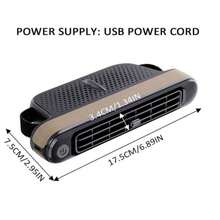1pc USB Powered Portable Car Seat Cooling Fan, Car Air Conditioning Fan, Built-In Dual Turbo Fan, Independent Switch, Compact Design, Business Style, Quiet Operation, Suitable For Trucks, Sedans And Other Vehicle Models - Other - View 5