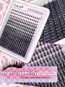 FQBFQB 238pcs Anime Lash Clusters, Fairy Eyelashes,D Curl, 9-16mm Mixed, Lightweight Reusable Fluffy Volume Lashes, DIY False Eyelashes For Beginners, Dense Eyelashes For Daily Wear, Date Night, Party & Wedding Makeup,Individual Eyelashes - D - View 4