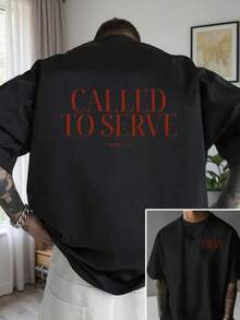 Call Services, Mark Gospel 10:45, camiseta de moda para hombre con estampado de doble cara, adecuada para el ocio diario en casa o actividades de fitness al aire libre, una prenda imprescind - Negro - Ver 3