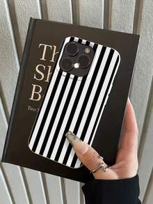 1 pieza Funda protectora de teléfono con patrón de rayas rosas, textura de cuero con agujeros grandes, rosa, anti-caída, material TPU, se puede regalar como regalo de vacaciones, compatible con Apple IPhone XS/XS Max/XR/11/12/13/14/15/16 Pro/Pro Max/14/15/16 Plus/17/18 Pro/18 Pro Max, unisex, Samsung S26/S25/S24/S23/S22/S26 Ultra/A36/A56/M15/F15/S21 Ultra/S30 Ultra - Beis - Ver 5