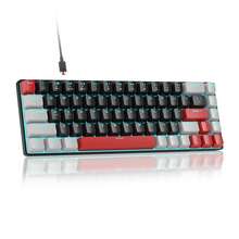 60% MageGee -BOX Mechanical Keyboard, Red Switch, 68 Keys, Adjustable LED Backlight, Translucent Keycaps, Portable Mini Layout Gaming Keyboard, Comfortable Typing, Suitable For Laptop, PC - View 4