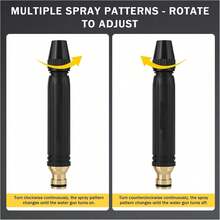 360° Rotatable 3-Nozzle Sprinkler With Adjustable High-Pressure Hose And Nozzle, Suitable For Garden Irrigation And Car Washing. It Provides An Efficient And Comfortable User Experience, And Comes With A Pressure-Boosting Nozzle And Home Hose. It Is Also An Accessory For High-Pressure Washers. - Water Gun Nozzle - View 8