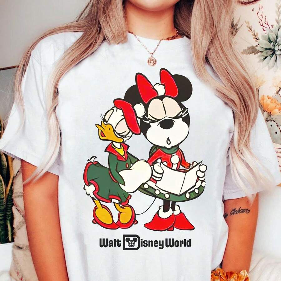 Sudadera navideña vintage con margaritas y villancicos 'Muy feliz fiesta de Navidad' Camiseta de Navidad T1EE - Blanco - Ver 1