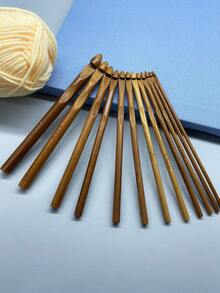 [12pcs Crochet Hook Set]3.0mm-10.0mm Knitting Tools, Lightweight Smooth Crochet Hooks, Suitable For Yarn DIY, Sweaters, Scarves, Blankets And All Crochet Projects - Carbonized Small Beads - View 3
