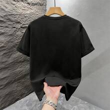 Camiseta Hombre Estampado Sencillo – Fresca y Suave al Tacto – Ideal para Oficina y Look Diario en Verano 2026 - Negro - Ver 2