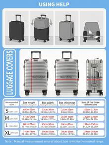 Copri ruote elastici per bagagli, copri bagagli portatili, copri polvere per bagagli, adatti per bagagli da 18-32 pollici, accessori da viaggio per vacanze e stagione di ritorno a scuola - Multicolore - Visualizzare 11