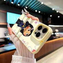 Funda para teléfono de TPU con coloridos personajes de dibujos animados, compatible con fundas para iPhone de Apple. Fabricada en TPU, ofrece protección contra golpes y caídas. Un regalo perfecto para amigos y familiares. - Amarillo - Ver 7