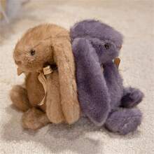 18cm/7.08inch Scented Bow-Tie Long-Eared Rabbit Plush Toy, Soft And Fluffy Stuffed Animal, Suitable For Room Decoration, Children's Birthday Gift, Holiday Gift For Family And Friends, Thanksgiving, Christmas. - Multicolor - View 8