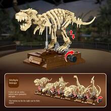 3D Dinosaur Assembly Model Set, Including T-Rex, Triceratops, Brachiosaurus And Other Dinosaur Sculptures, Suitable For Home And Office Desk Display, Ideal Adult Holiday Souvenir Gift - Multicolor - View 9