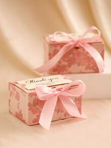 20pcs DIY Blank Wedding Gift Box With Ribbon&Cards Perfect For Birthday Party Gifts, DIY Crafts & Elegant Wedding Displays, Valentine's Day, Gift Boxes - View 7