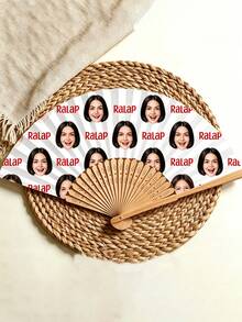 Customized Photo And Name LOGO Wedding Fan, Classic DIY Fan, Decorative High-Quality Customization, Gift For Her, Girlfriend, Dad, Family, Mom, Friend - Multicolor - View 4