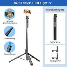 AXNEN 2020mm/79.53 Inch Extendable Selfie Stick Tripod With Remote Control, Multi-Function Foldable Rotating Phone Holder, 360° With Stable Handle, Floor Stand. Suitable For IPhone And Android, For Live Streaming, Vlog, Family Gatherings, Christmas Parties - View 15