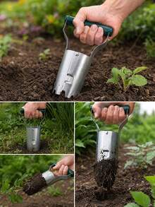 1 Set Of Essential Gardening Tools: Transplanter, Seeder, Hole Puncher, And Handheld Bulb Planter For Planting Vegetables, Flowers, Seeds, And Bulbs - Seeder - View 5