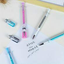 2支針筒造型疫苗主題原子筆 - 逼真針筒設計、塑膠仿製針筒、學生文具用品、隨機顏色 - 彩色 - 查看 9