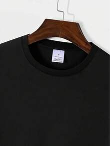 Camiseta de hombre con diseño de doble cara a la moda - Con un diseño inspirado en Vacaciones 2025 en Cancún,éxico, con motivos de playa y viajes, cuello redondo informal, lavable aáqu - Negro - Ver 4