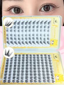 Lvcheryl No Needed Glue Self Adhesive False Eyelashes Book Messy Lazy Large-Capacity 12-13mm Natural Volume Eyelashes Extension,Easy To Wear Reusable Strips Lashes Beginner Friendly Makeup Tools - C - View 5