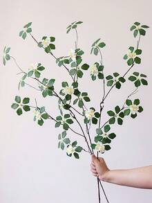 ZaiYe 3PCS, Artificial Azalea Branches, Lifelike Simulated Green Leaf Branches, Simple Zen Style Artificial Green Plants, Suitable For Indoor Home Table Decoration, Festival And Wedding Decorations - Multicolor - View 2