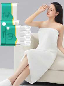 Toallas de baño desechables múltiples de tamaño de viaje - Blanco - Ver 2