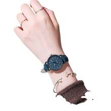 Reloj de estilo forestal para chicas de secundaria, vintage, fresco, versión coreana, sencillo y elegante. - Verde - Ver 11