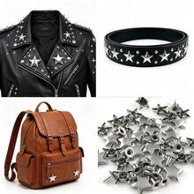 100 Sets Metal Star Rivets, Suitable For Leather Craft, Clothing, Bags, Shoes DIY, Rivet Decoration - Multicolor - View 4