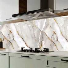 10/20/50pcs Marble Pattern Self-Adhesive Wall Tiles, Faux Natural Stone Wallpaper, Vinyl Foam Wall Stickers, Waterproof And Moisture-Proof, Easy To Clean And Cut, Peel And Stick, Suitable For Bathroom, Living Room, Kitchen, Bedroom Wall Decoration - Multicolor - View 8
