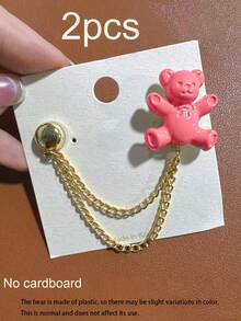 2pcs/4pcs/8pcs Cute Silver Bear-Shaped Pant Leg Shortener Clips, Prevent Pants Dragging On The Floor. Featuring Hidden Button And Pant Leg Closure Design, Seamless Fit, Effectively Shorten Pant Length. Suitable For Dress Pants And Casual Pants, Waterproof, Portable And Durable. - A - View 14