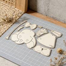 1pc Cute Little Animal-Elephant Metal Cutting Die, Suitable For Paper Card Making, Scrapbooking, Custom Card, Photo Album Craft Decoration - Elephant - View 7
