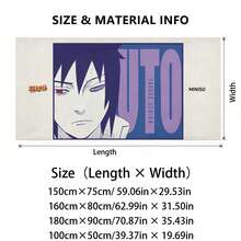 Naruto Uchiha Sasuke Manga Print Quick Dry Microfiber Beach Towel - A - View 5